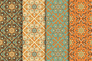 Seamless Patterns In Ethnic Style.