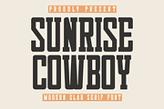 Sunrise Cowboy - Modern Slab Serif, a Slab Serif Font by Pian45 Studio (Thumbnail 1 of 8)