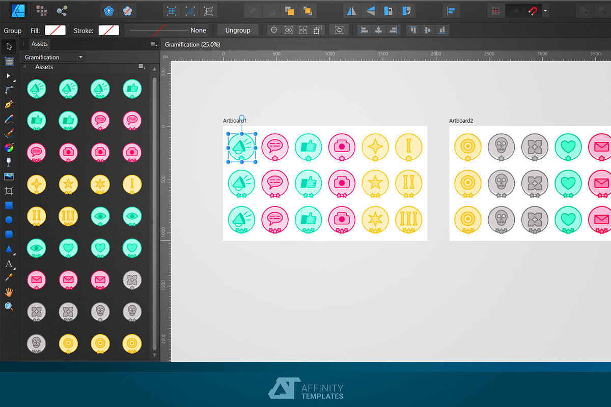 Affinity Designer Assets Bundle 3, a Decorative Illustration by Affinity Templates (Photo 8 of 13)