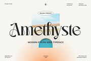 Amethyste Modern Stylish Serif Font, a Serif Font by Heinzel Std (Thumbnail 1 of 15)
