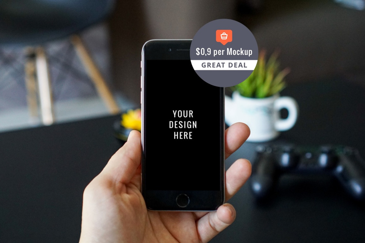 20 iPhone & Macbook Mockups, an iPhone Mockup by UI Chest (Photo 9 of 9)