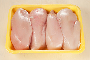 Chicken breast containing meat, chicken, and breast