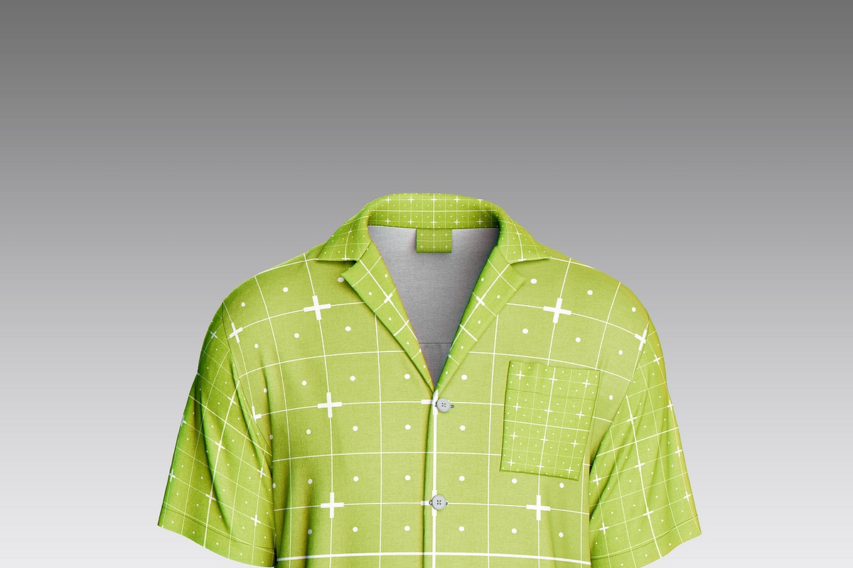 Hawaiian Short Sleeve Shirt Mockup, a Product Mockup by OneVectorStock (Photo 7 of 13)