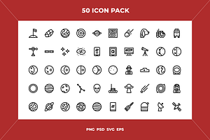 Astronomy icons, an Outline Icon by Wencory