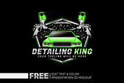 Detailing King Logo, Car Wash Logo, a Branding & Logo Template by Nahid Hasan Nilim (Thumbnail 1 of 3)