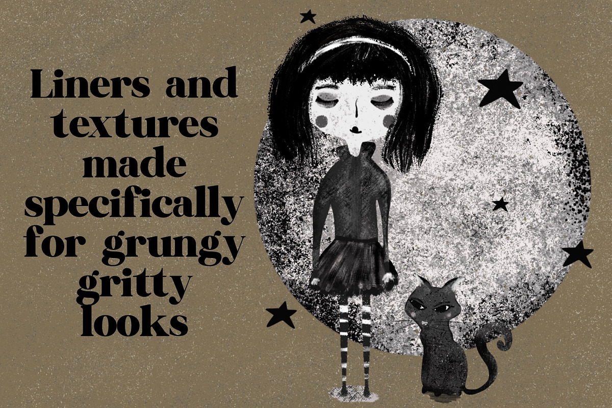 Grunge Procreate Texture Brushes, a Brush Add-On by KJP Designs (Photo 9 of 11)