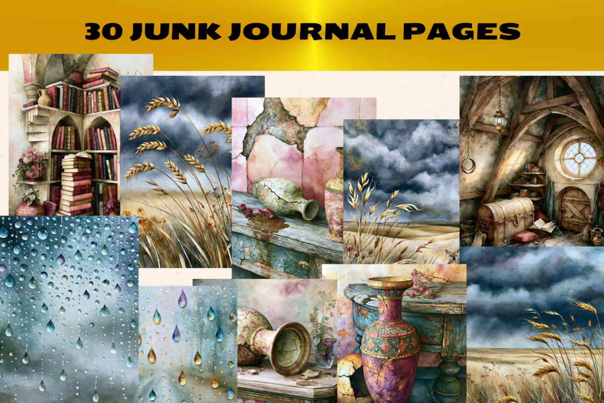 Surreal Flower Faces Clipart& Papers, a Seasonal Illustration by Daring Digies (Photo 9 of 11)