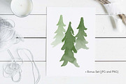 Evergreen Trees Clip Art, an Object Graphic by Chelsea Bromley (Thumbnail 4 of 6)