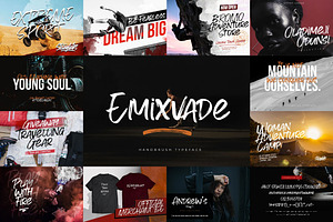 Brush Textured Font Bundle Vol. 4