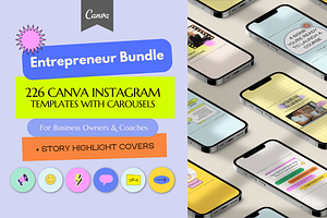 Retro Pink & Purple Canva Insta Pack, a Social Media Template by Guavamelo Studio
