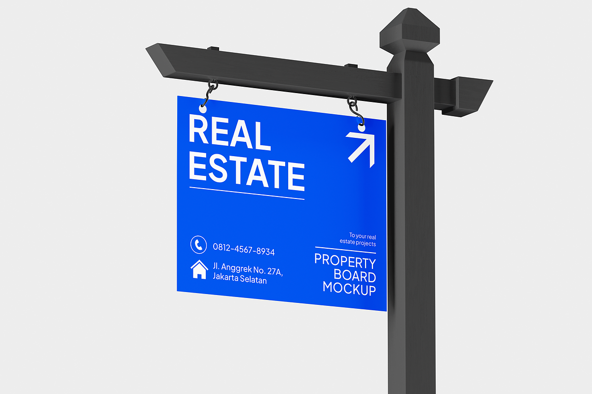 Real Estate Sign Mockup, an Advertising Mockup by Permadi Creative (Photo 5 of 5)