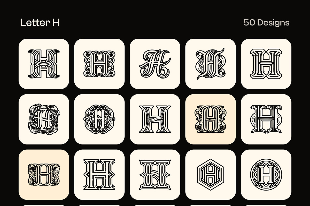 1400 Alphabet Letters Logo, a Solid Icon by Creative Stall (Photo 15 of 34)