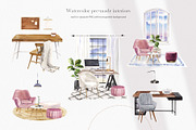Home workplace interior creator, a Work Illustration by Volha Studio (Thumbnail 8 of 10)