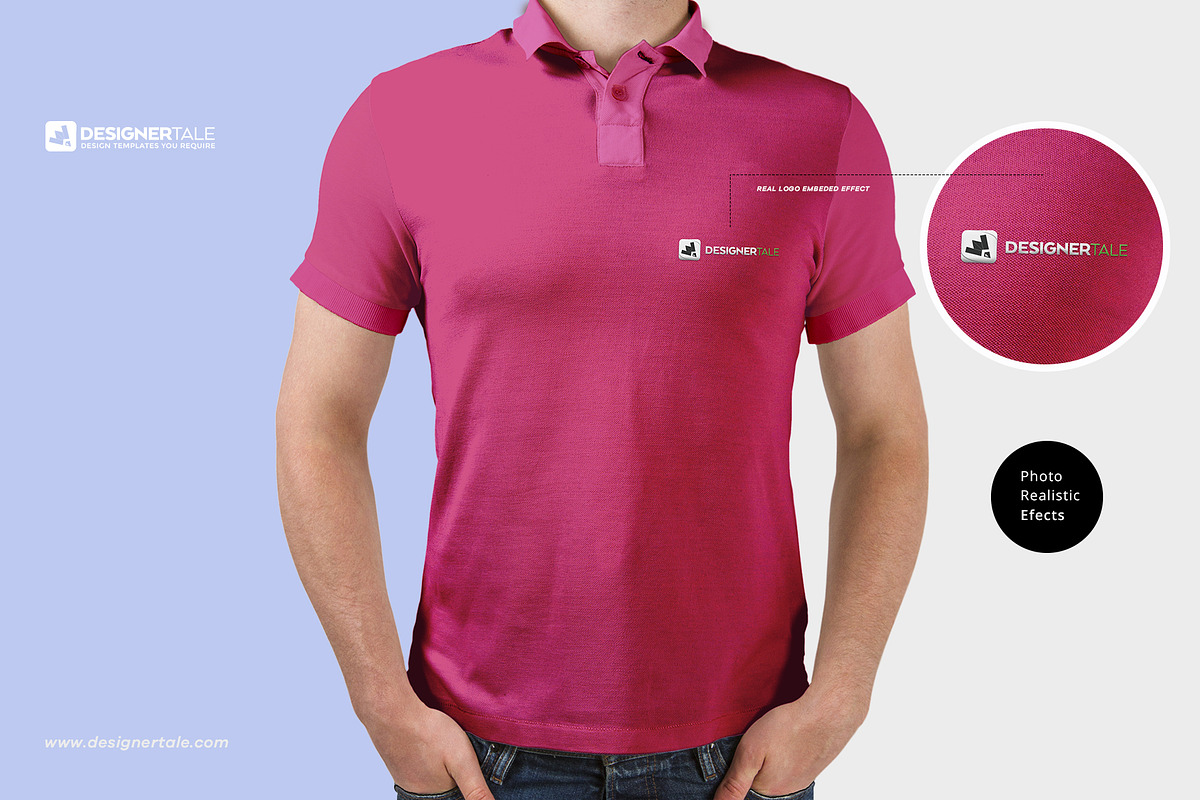 Polo T Shirt Mockup, a Shirt Mockup by Designertale (Photo 3 of 5)