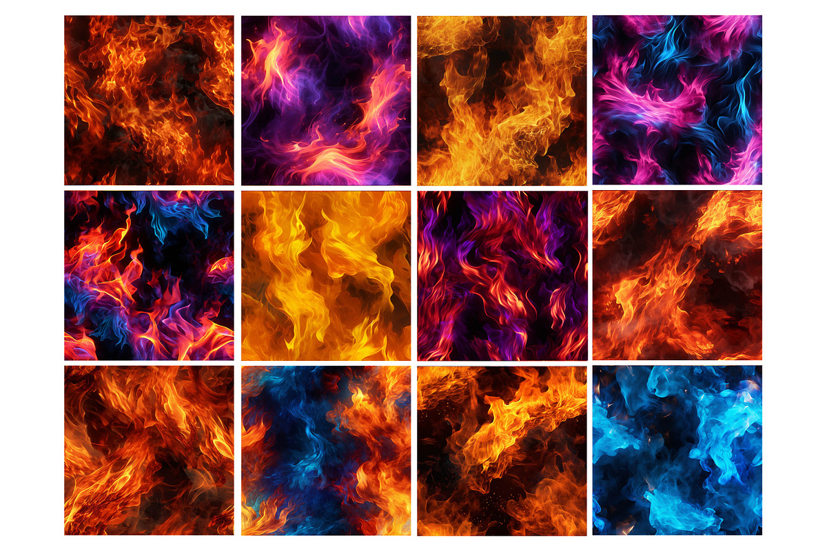 Fire Flame Seamless Pattern, a Pattern Graphic by Forhadx5 (Photo 8 of 13)
