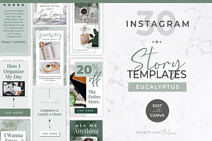 Instagram Stories for Canva | Green