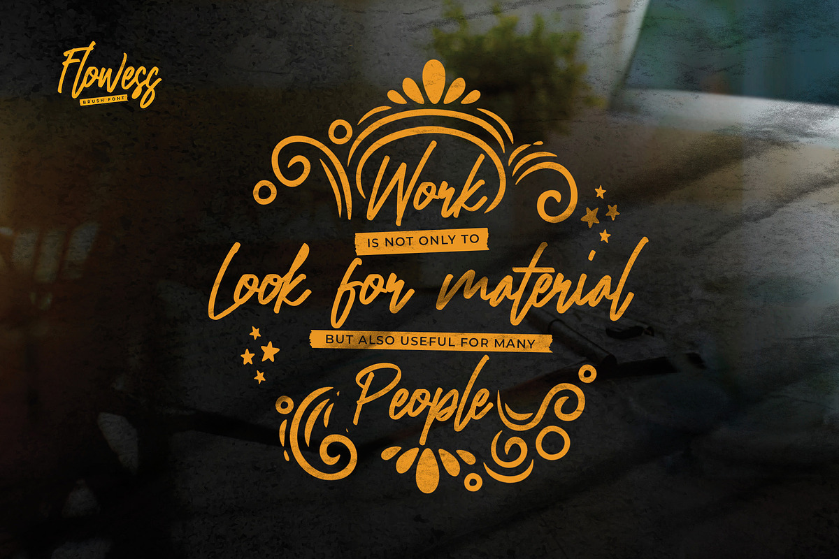 Flowess - Brush Font, a Handwritten Font by Gassstype (Photo 8 of 9)