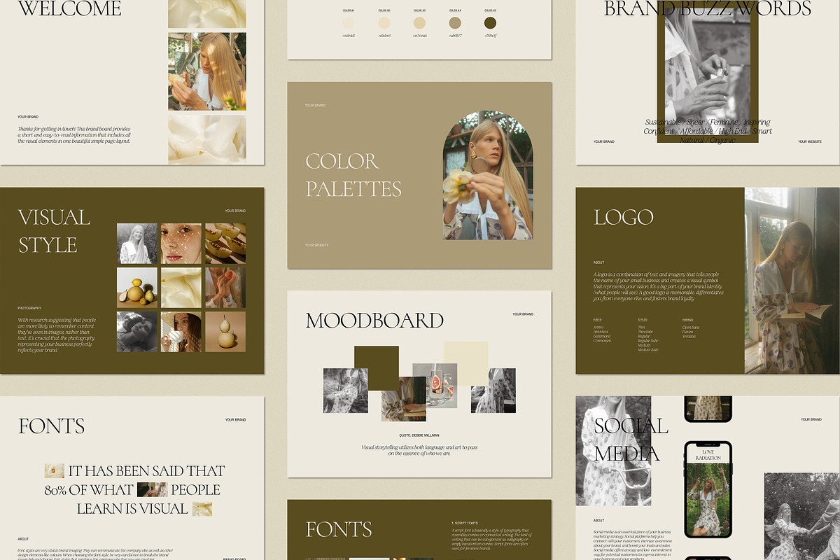 CANVA PS Brand Board Presentations, a Presentation Template by Love Radiation Studio (Photo 3 of 17)