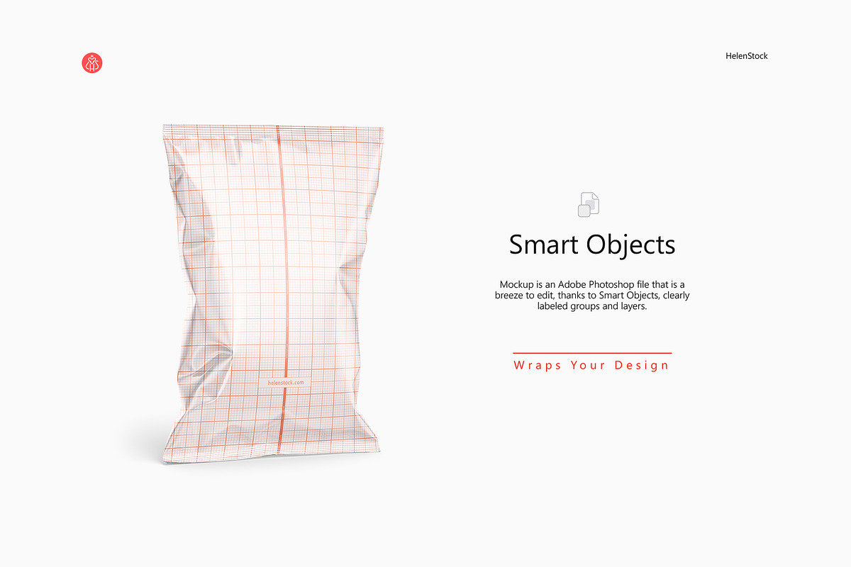 Glossy Snack Package Mockup Halfside, a Packaging Mockup by HelenStock (Photo 3 of 8)