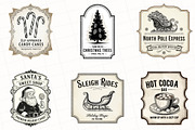 Vintage Christmas Labels Sublimation, an Illustration by OK Design (Thumbnail 2 of 3)