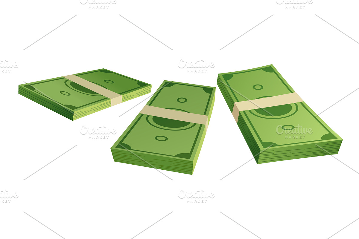 Cartoon money. Paper cash, a Finance Illustration by Things for designers
