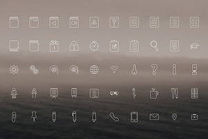 50 Minimal Education Vector Icons