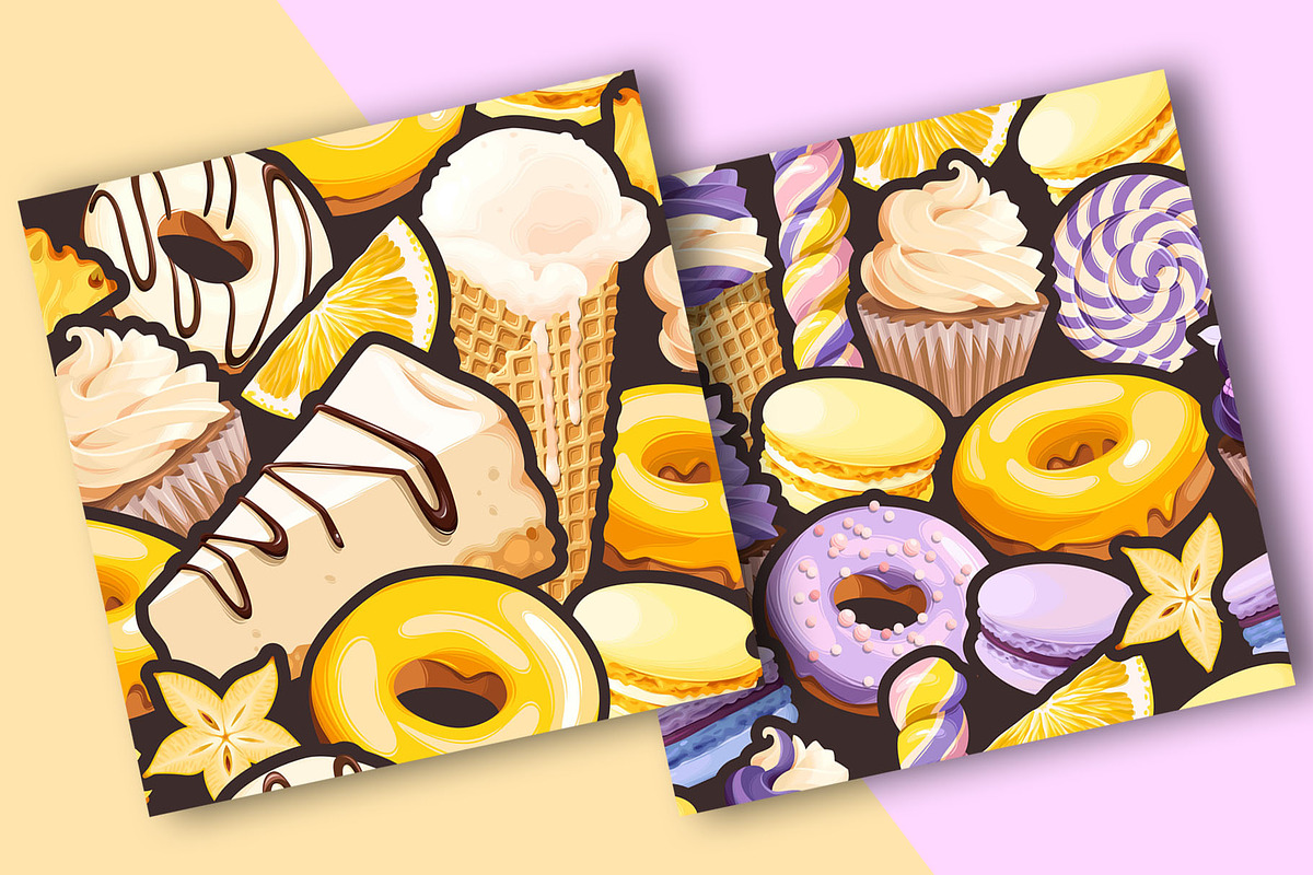 Sweets Patterns, a Pattern Graphic by GreyLilac