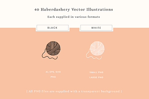 Haberdashery Vector Illustrations