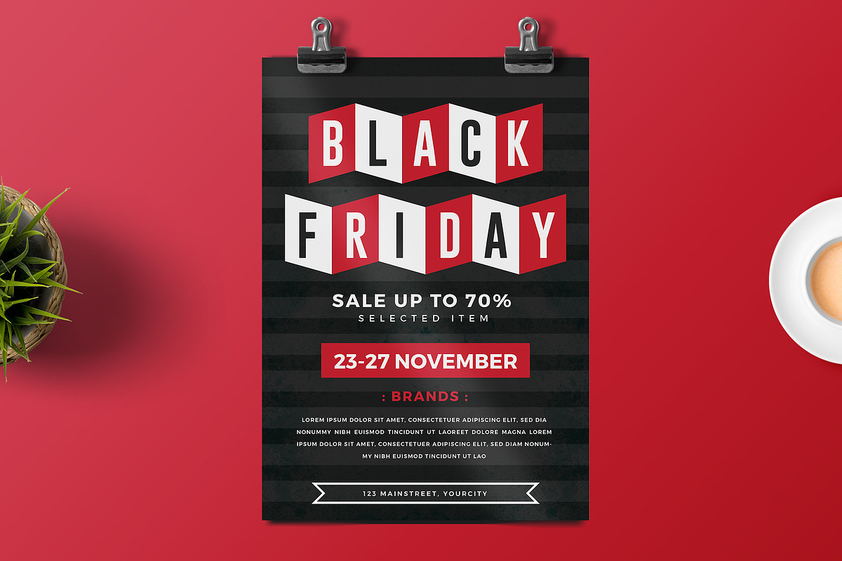 Black Friday Retro, a Flyer Template by Tokosatsu (Photo 1 of 4)