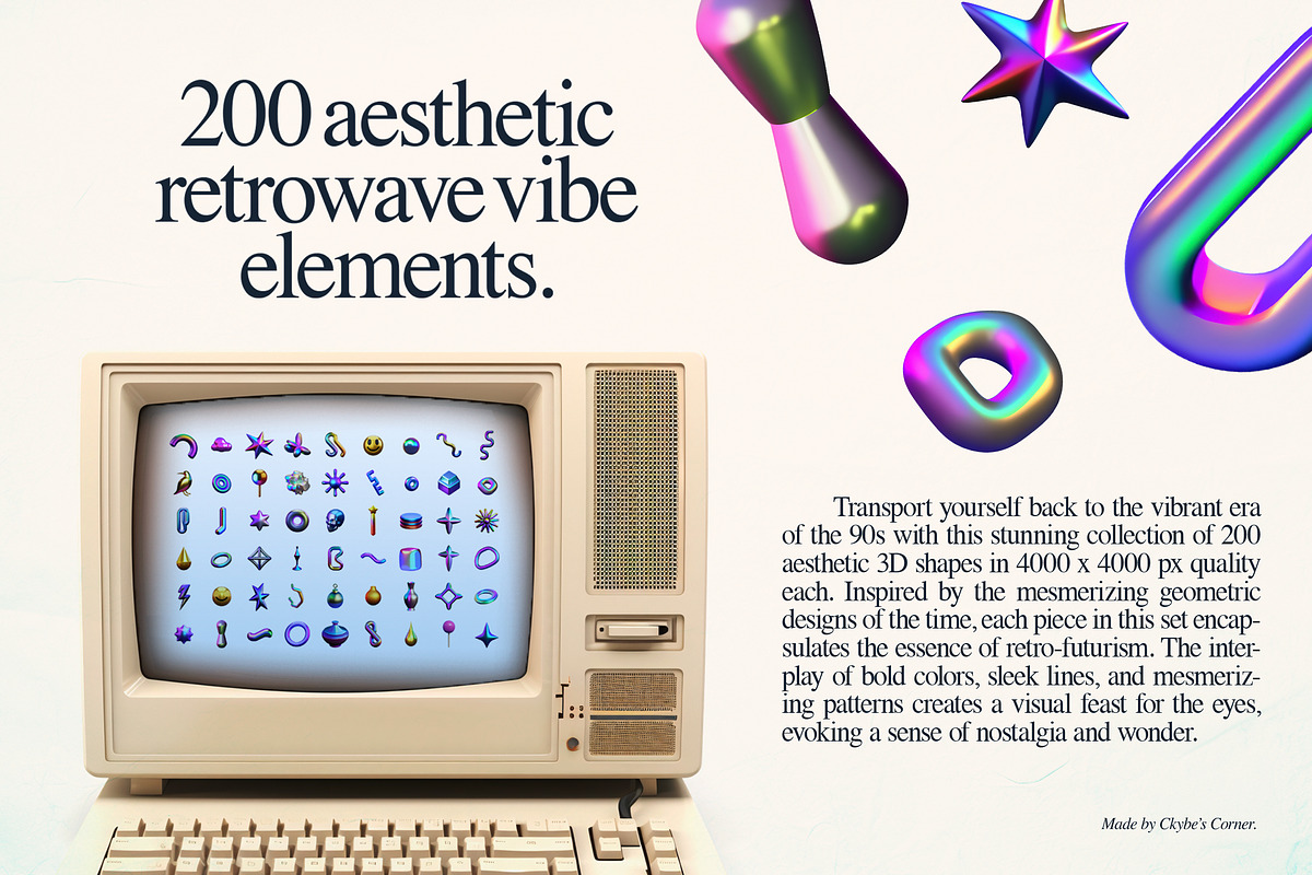 Metamodern SHAPES 3D, an Object Graphic by Ckybe's Corner (Photo 2 of 8)