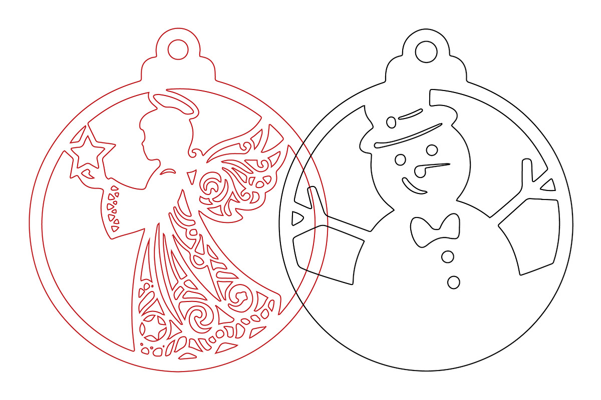 Christmas Scene Laser Cut SVG, a Decorative Illustration by Creative Art (Photo 3 of 3)