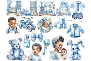 Baby Boy Clipart PNG | Baby Shower, a Person Illustration by GlamArtZhanna (Thumbnail 3 of 5)