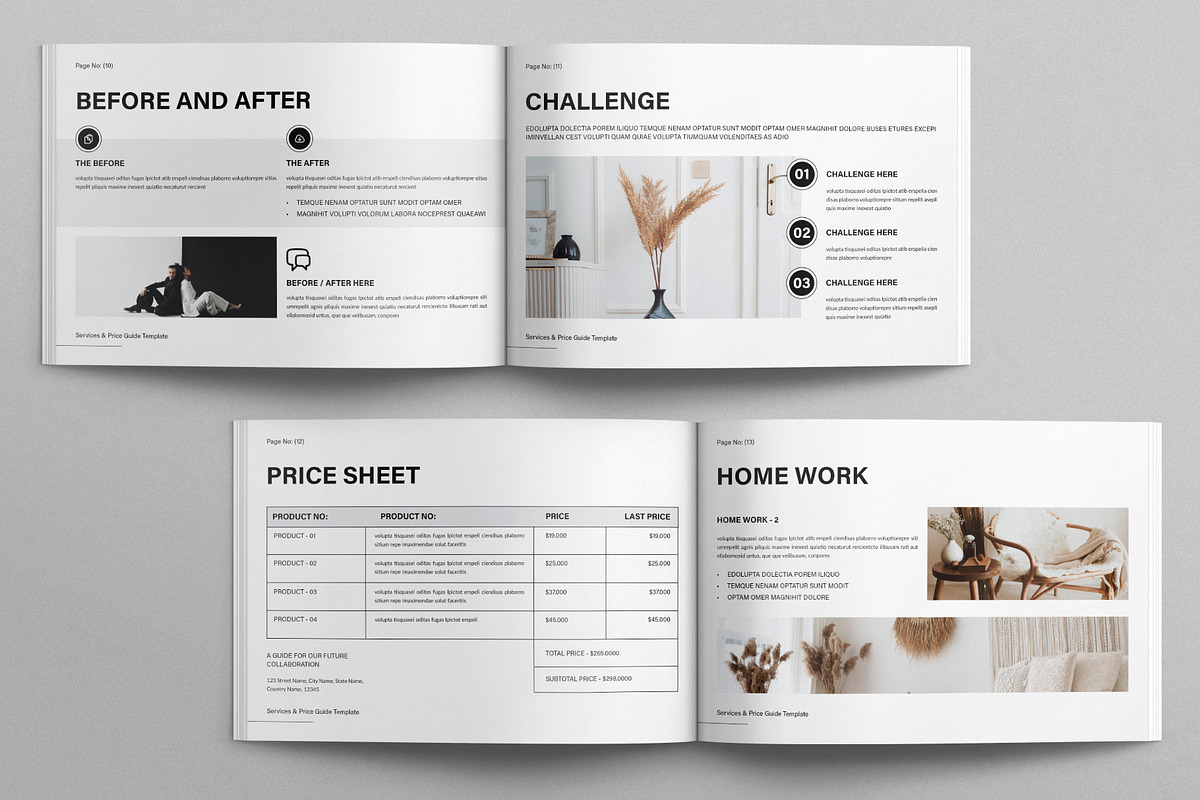 Service & Pricing Guide Template, a Brochure Template by E-Type (Photo 5 of 7)
