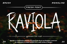 Raviola – A Handwritten Brush Font
