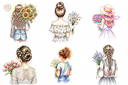 Back View Floral Girl PNG Clipart., a Person Illustration by KennedyStudio (Thumbnail 3 of 5)