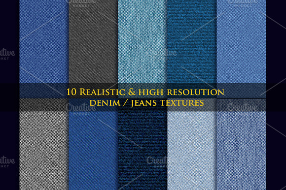 10 Realistic Denim Jeans Textures