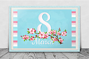 SET / 3 / Sakura Blossom for 8 March, a Decorative Illustration by Nadin_Lebedeva (Thumbnail 6 of 6)