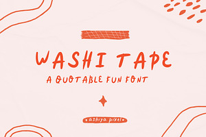 Washi Tape - A Quote Playful Font