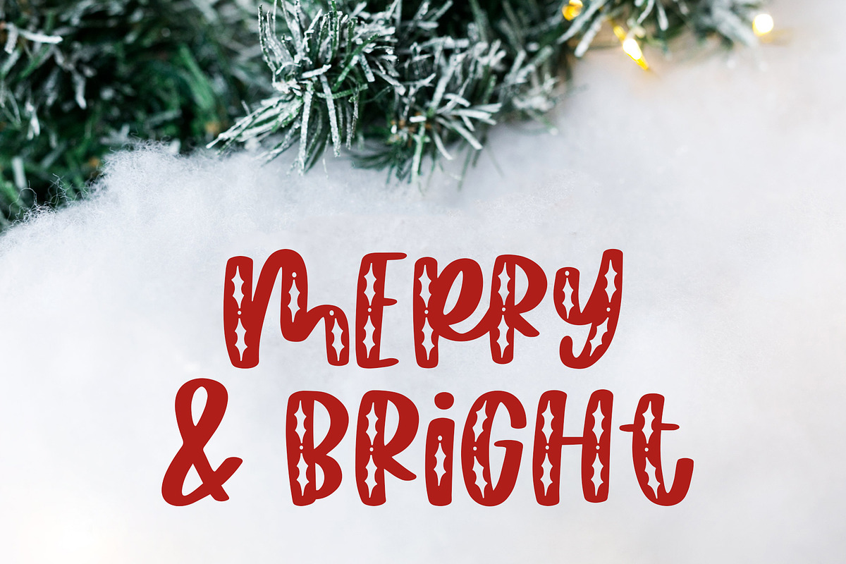Happy Hollydays, Christmas Font preview 3
