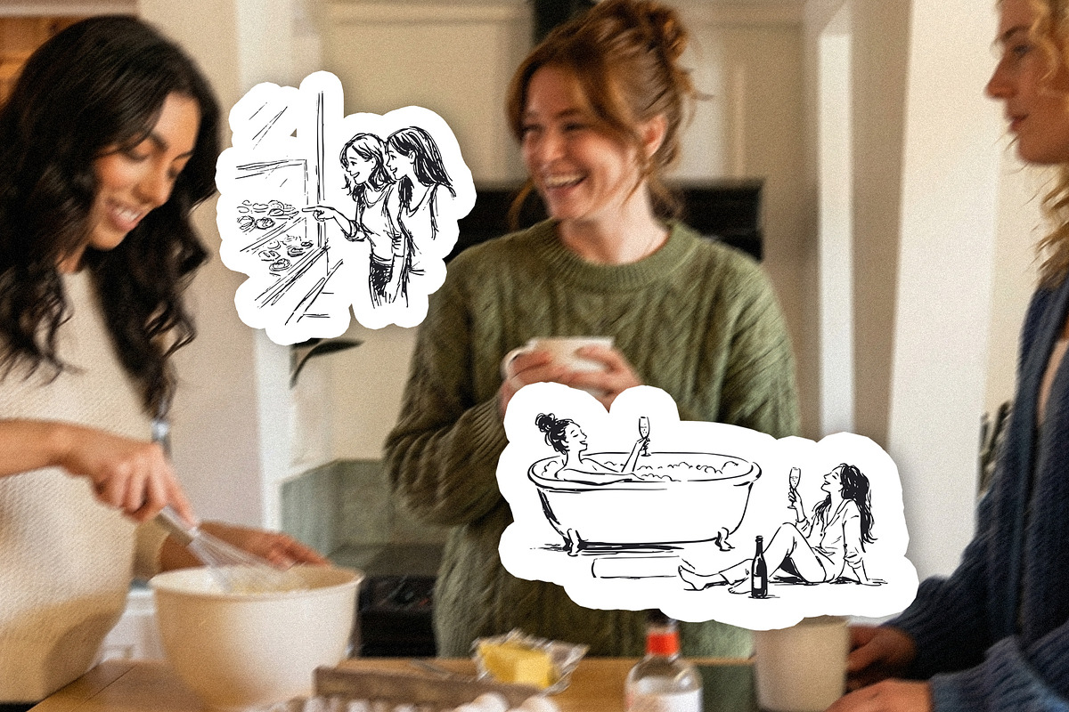 Women's Friendship: Vector Line Art, a Person Illustration by divanovskaya_nv (Photo 5 of 15)