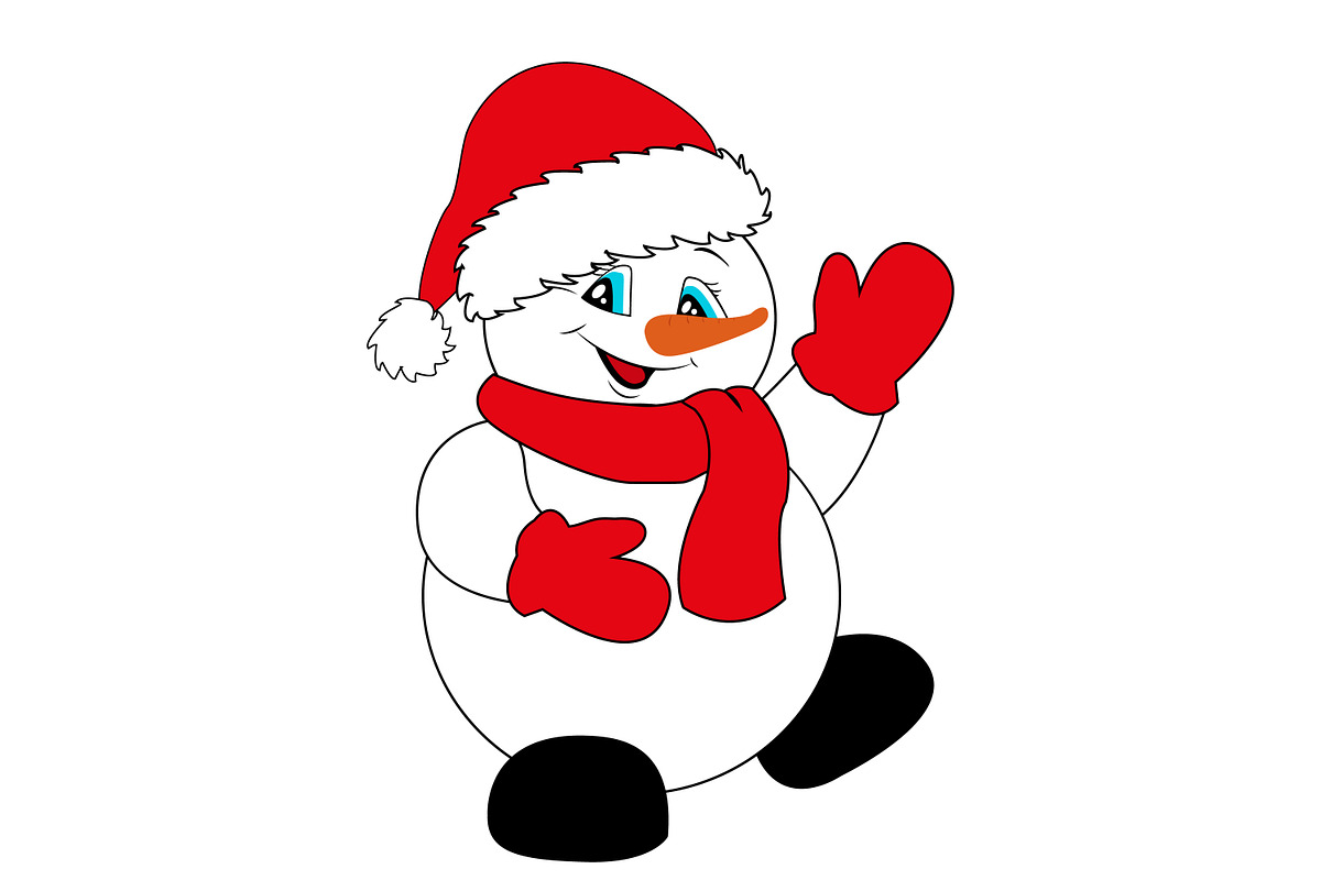 Funny snowman., an Illustration by Tanysl (Photo 3 of 4)