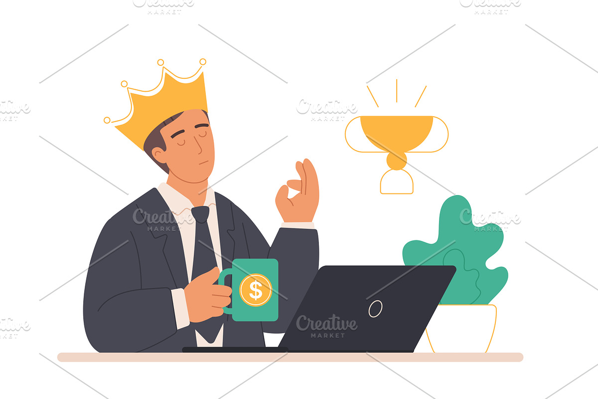 Pride charisma narcissism successful, a Person Illustration by Lemberg Vector