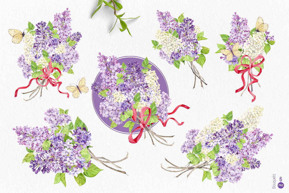 Lilac. Watercolor set., an Illustration by Tata Pilip (Photo 3 of 21)