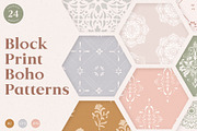 Block Print Boho Patterns, a Pattern Graphic by Megs Lang (Thumbnail 1 of 10)