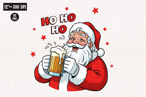Funny Christmas Santa Ho Ho Hold My, an Illustration by CreationArt