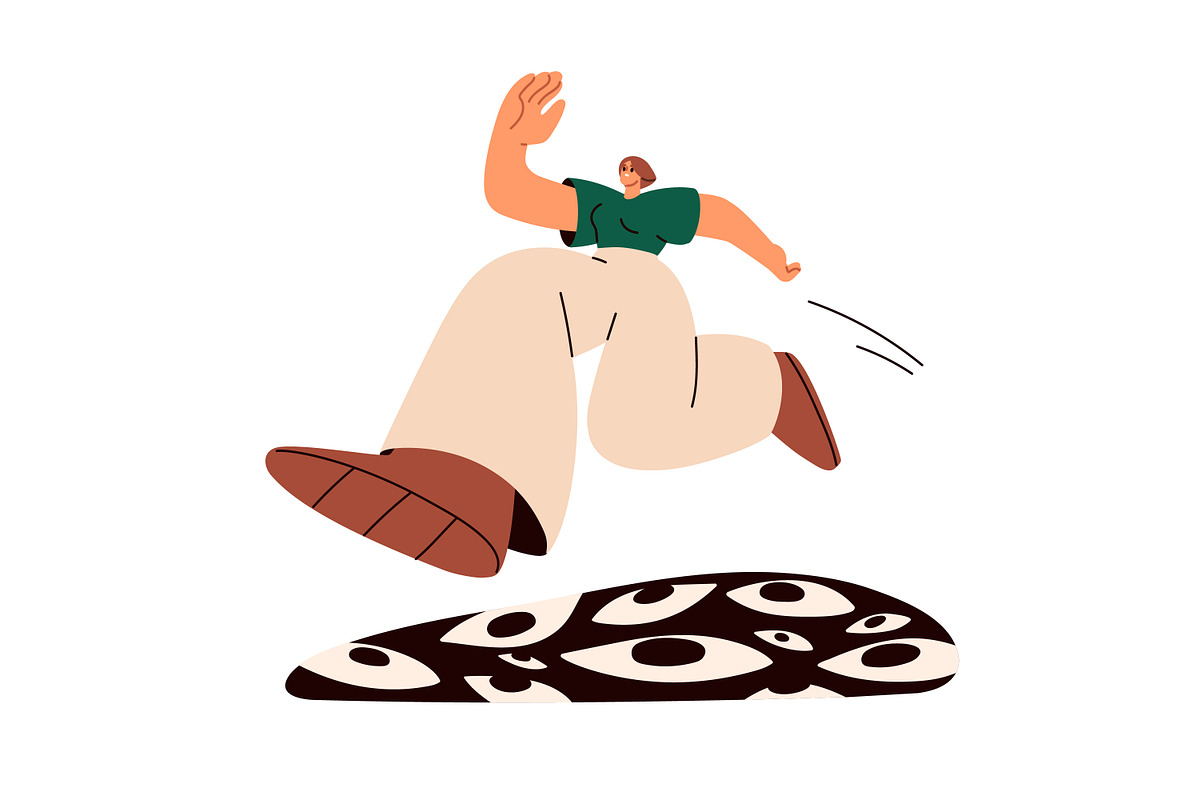 People jump over obstacles concept, a Person Illustration by Good Studio (Photo 2 of 9)