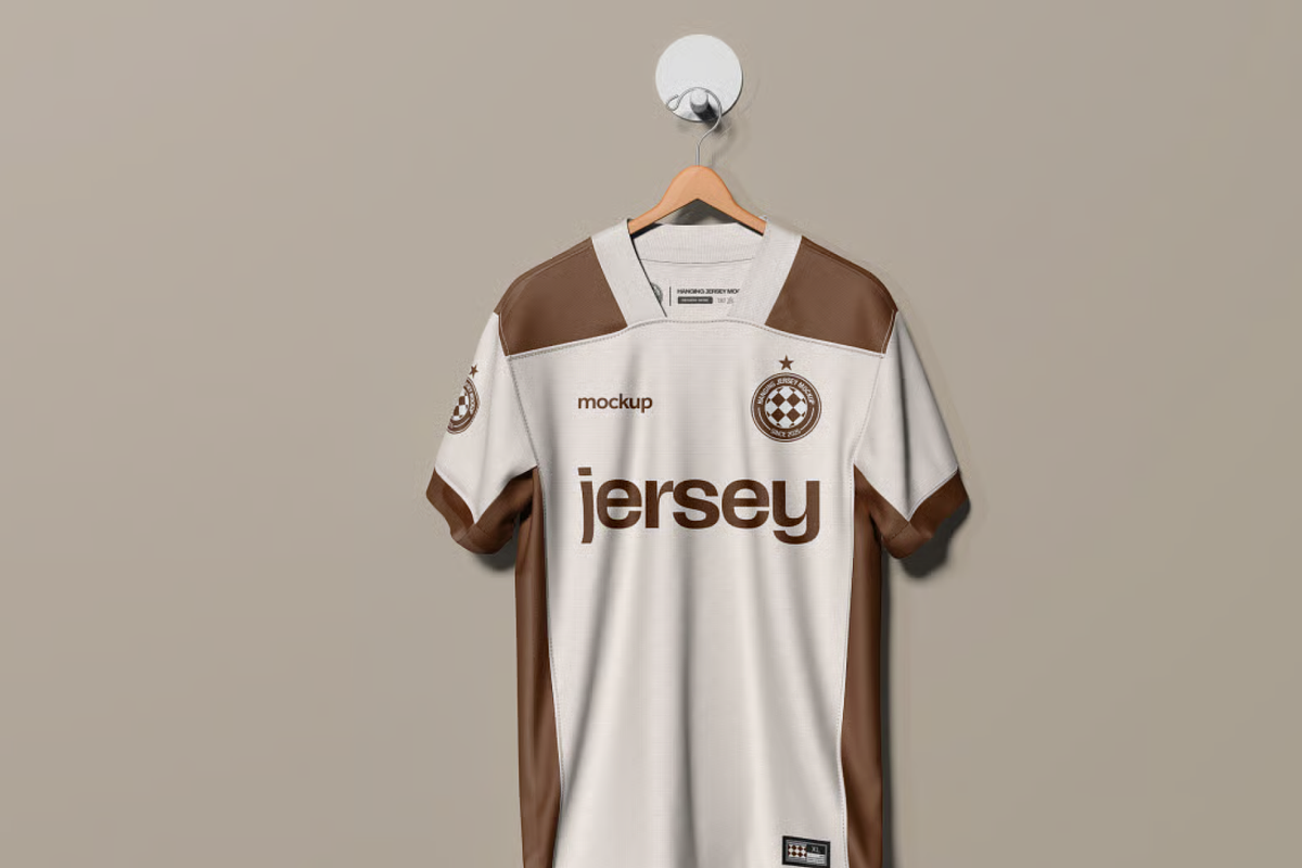Sports Jersey Hanger Mockup, a Shirt Mockup by graphicsauce (Photo 2 of 3)