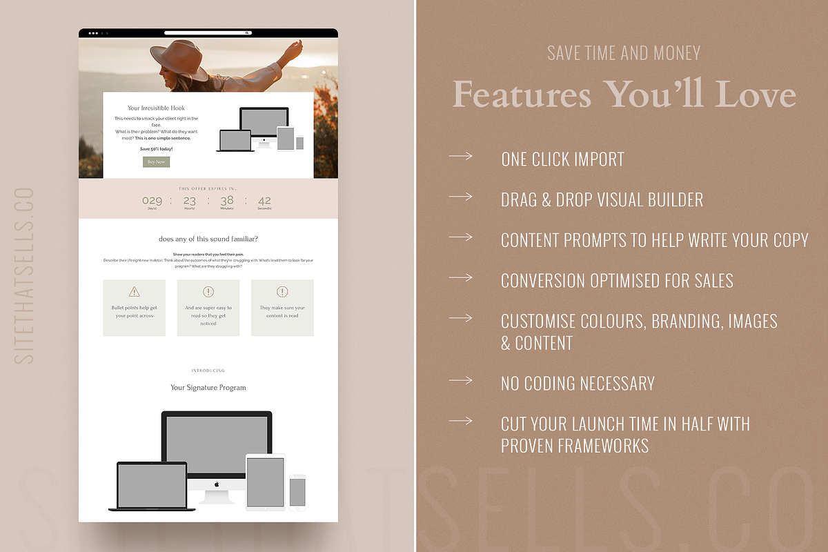Divi Sales Page Templates, a WordPress Template by Site That Sells (Photo 2 of 3)