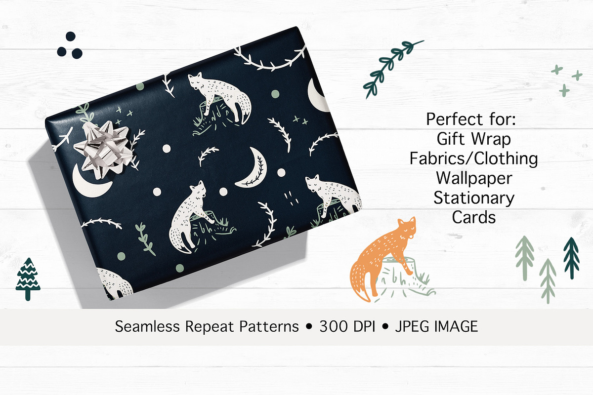 Forest Fox Pattern Pack, a Pattern Graphic by Evelyns Illustrations