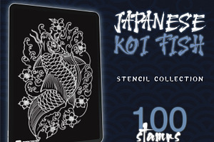 100 Japanese Koi Fish Tattoo Stencil